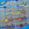 Tamper evident proof label with hot stamping hologram stripe